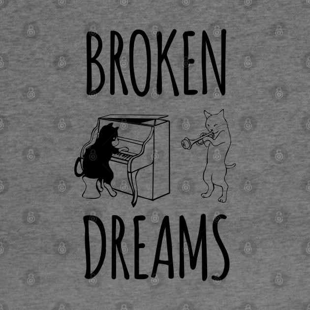 Broken dreams band disillusioned cat and dog by ppandadesign